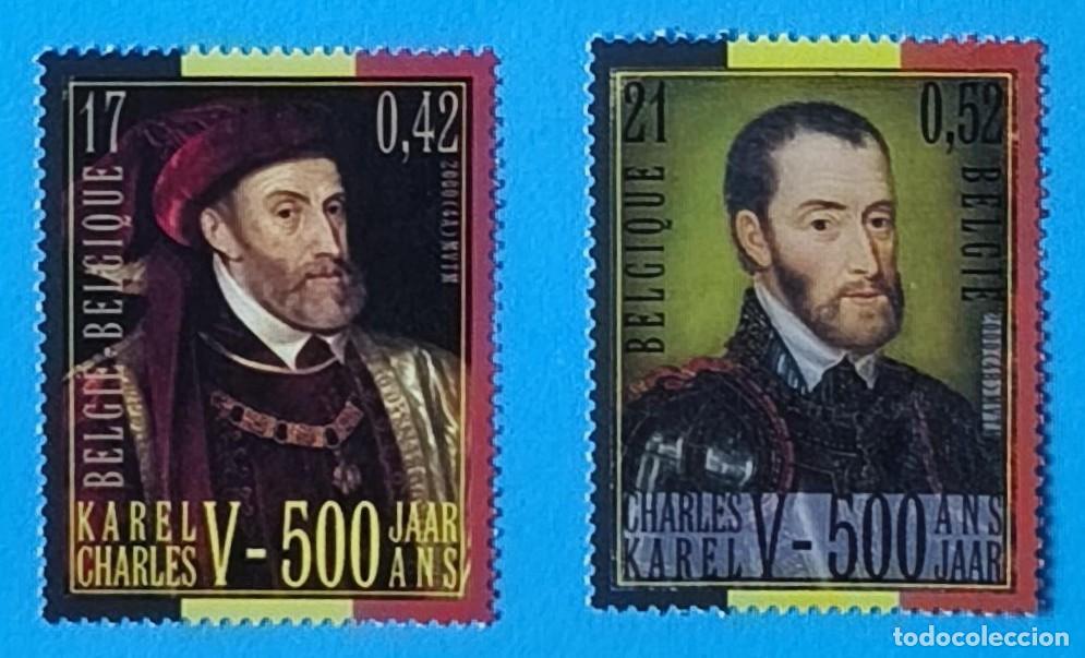 Sellos: BELGICA - 500 A&Ntilde;OS DEL NACIMIENTO DE CARLOS V - 2000