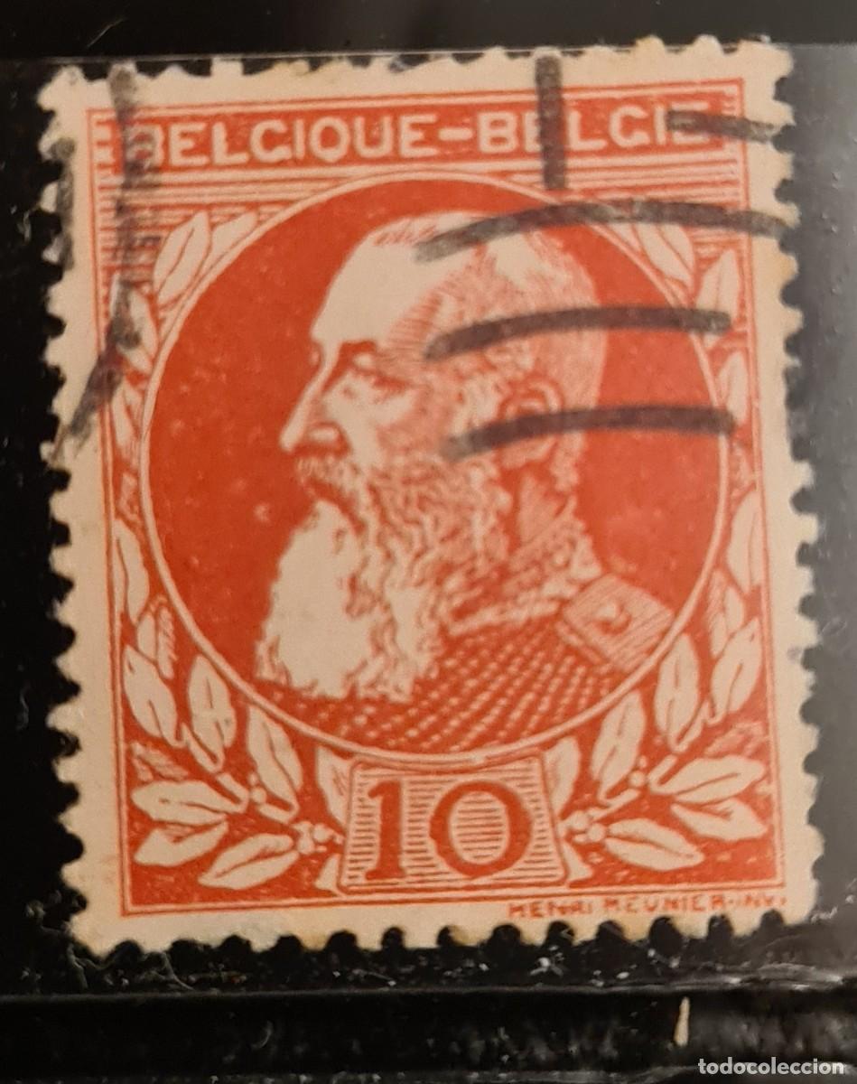 Sellos: Sello usado de B&eacute;lgica 1905: Leopoldo II