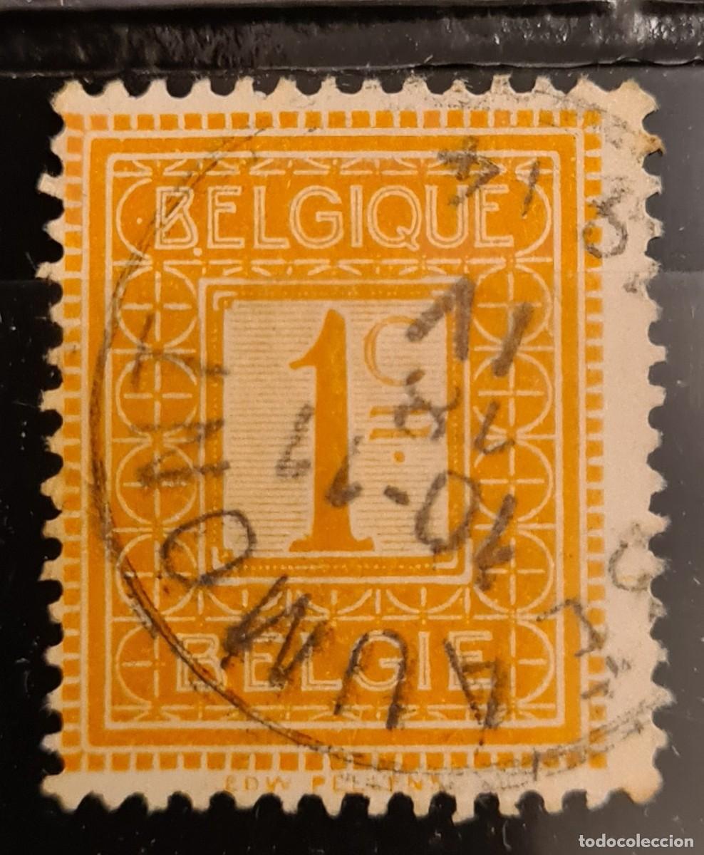 Sellos: Sello usado de B&eacute;lgica 1912-13