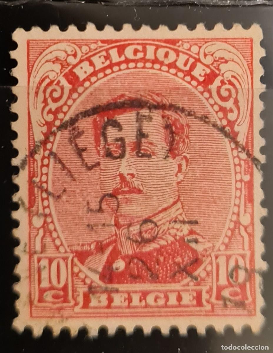 Sellos: Sello usado de B&eacute;lgica 1915: Alberto I