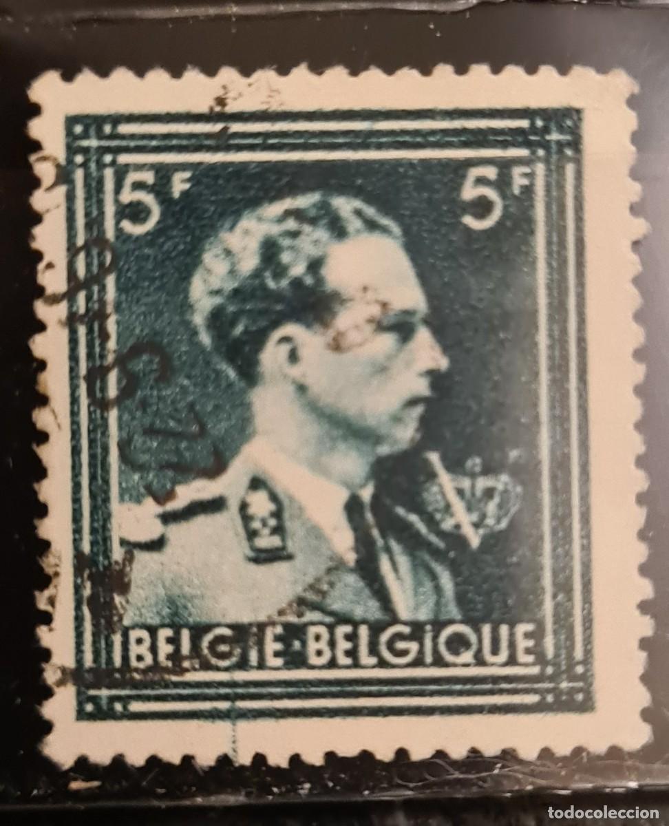 Sellos: Sello usado de B&eacute;lgica 1945: Leopoldo III