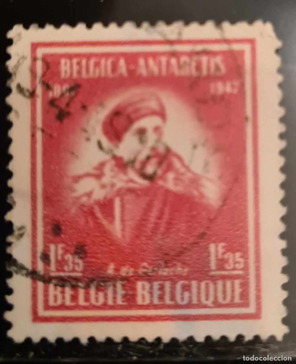 Sellos: Sello usado de B&eacute;lgica 1947: Adrian de Gerlache