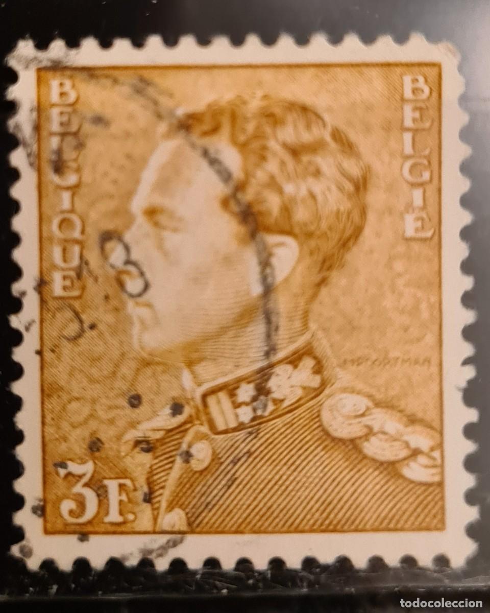 Sellos: Sello usado de B&eacute;lgica 1951-52: Leopoldo III (tipo de 1936-37)