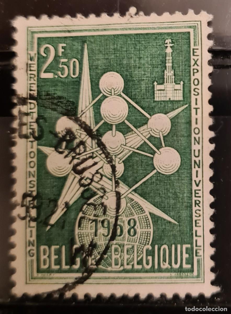 Sellos: Sello usado de B&eacute;lgica 1957: Propaganda de la Exposici&oacute;n Universal de Bruselas
