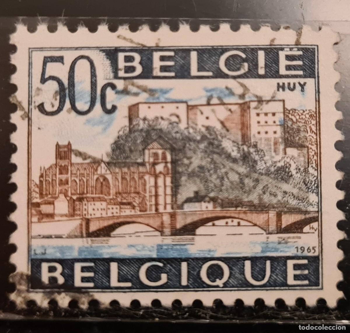 Sellos: Sello usado de B&eacute;lgica 1965. Turismo: Huy