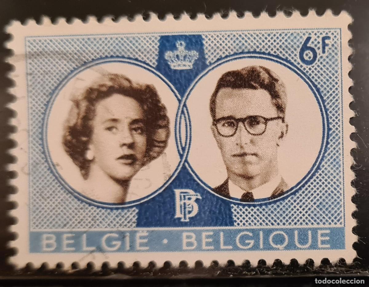 Sellos: Sello usado de B&eacute;lgica 1960: Boda Real