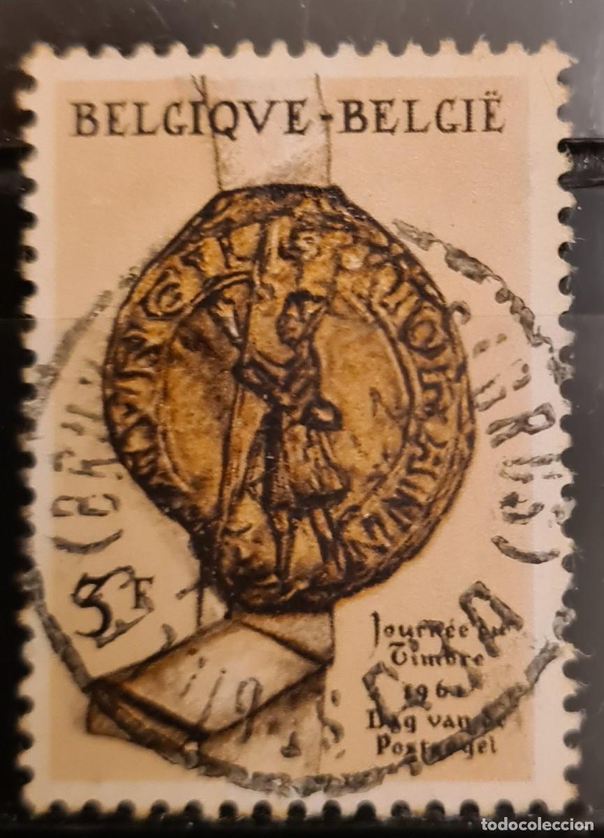 Sellos: Sello usado de B&eacute;lgica 1961: D&iacute;a del sello