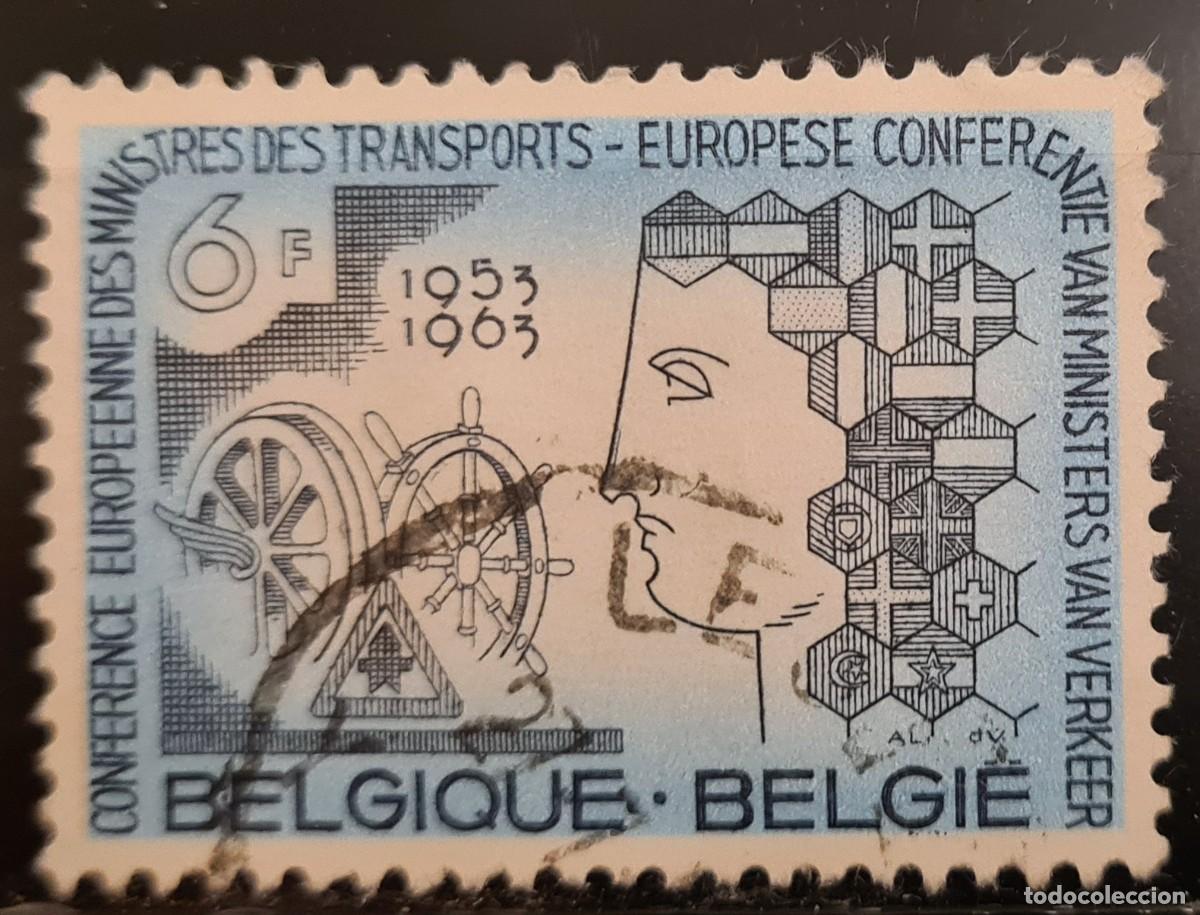 Sellos: Sello usado de B&eacute;lgica 1963: Congreso y Cincuentenario de la Uni&oacute;n internacional de ciudades, Brusel