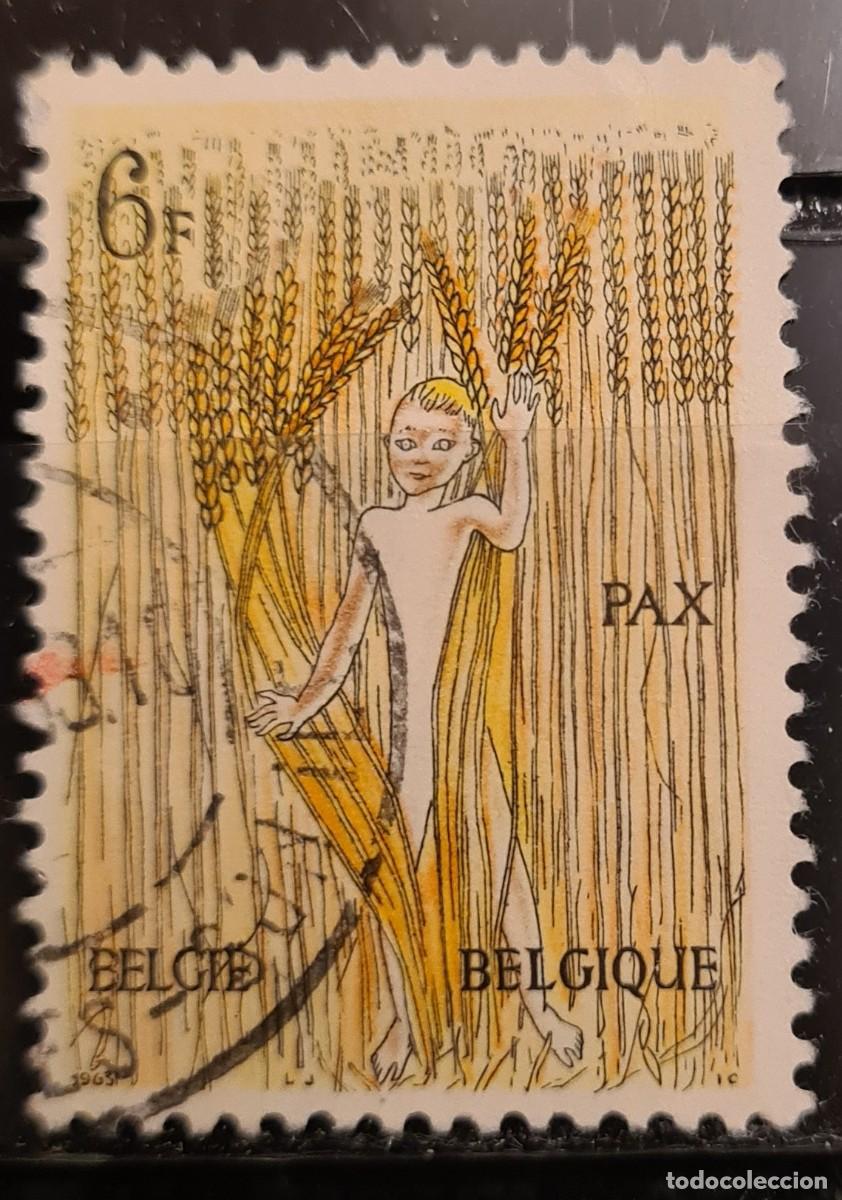Sellos: Sello de B&eacute;lgica 1963: Movimiento del 8 de Mayo en favor de la paz