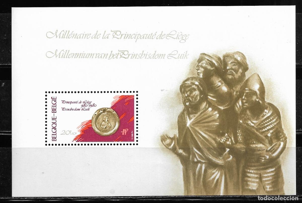Sellos: B&Eacute;LGICA 1980, HOJA BLOQUE Ivert 56 - MILENARIO DE LA CIUDAD DE LIEJA. MNH.