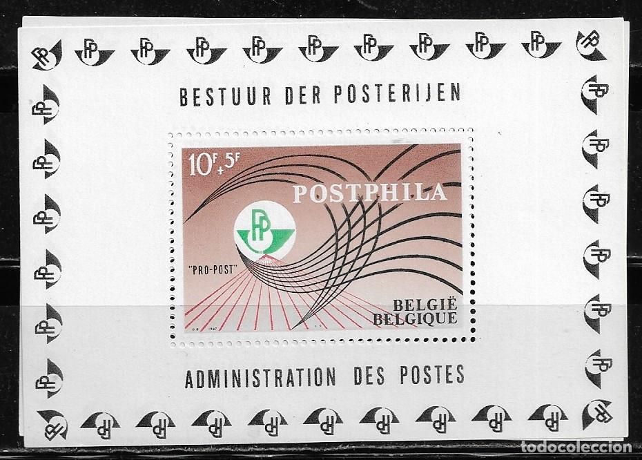 Sellos: B&Eacute;LGICA 1967, HOJA BLOQUE Ivert 44 - EXPOSICI&Oacute;N FILAT&Eacute;LICA. MNH.