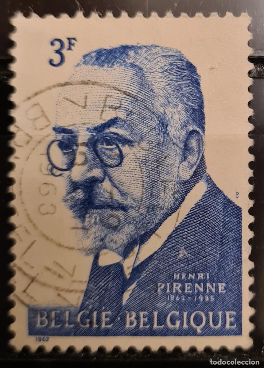 Sellos: Sello usado de B&eacute;lgica 1962: centenario del nacimiento del historiador Henri Pirenne