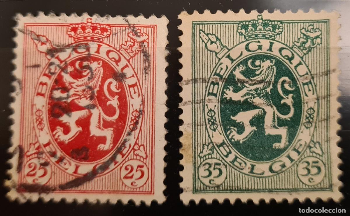Sellos: Serie de sellos usados de B&eacute;lgica 1929-32: Escudos