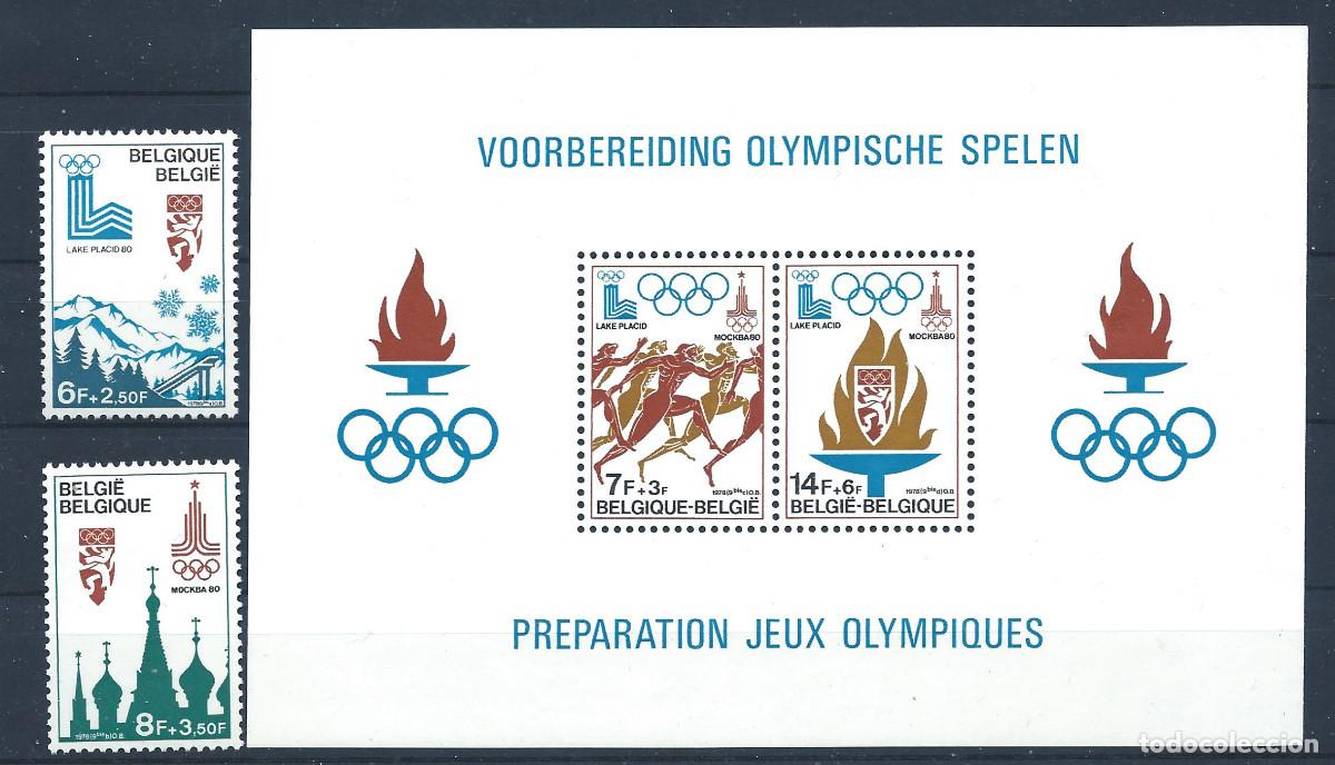 Sellos: Belgique N&deg;1908+1910+ Bloc 53** (MNH) 1978 - J.O de 1980