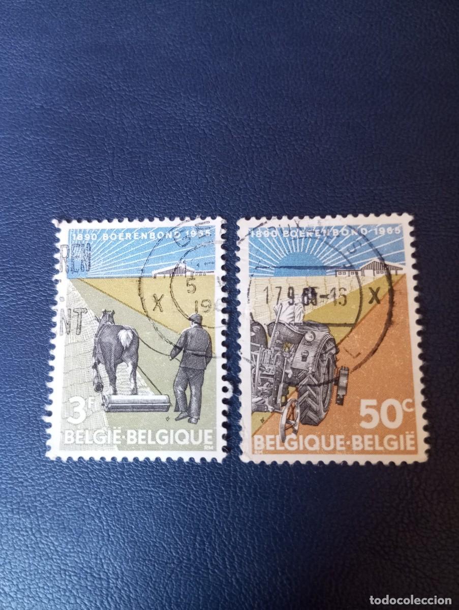 Sellos: B&Eacute;LGICA, 1965, FEDERACI&Oacute;N AGRICOLA, YT 1340/1