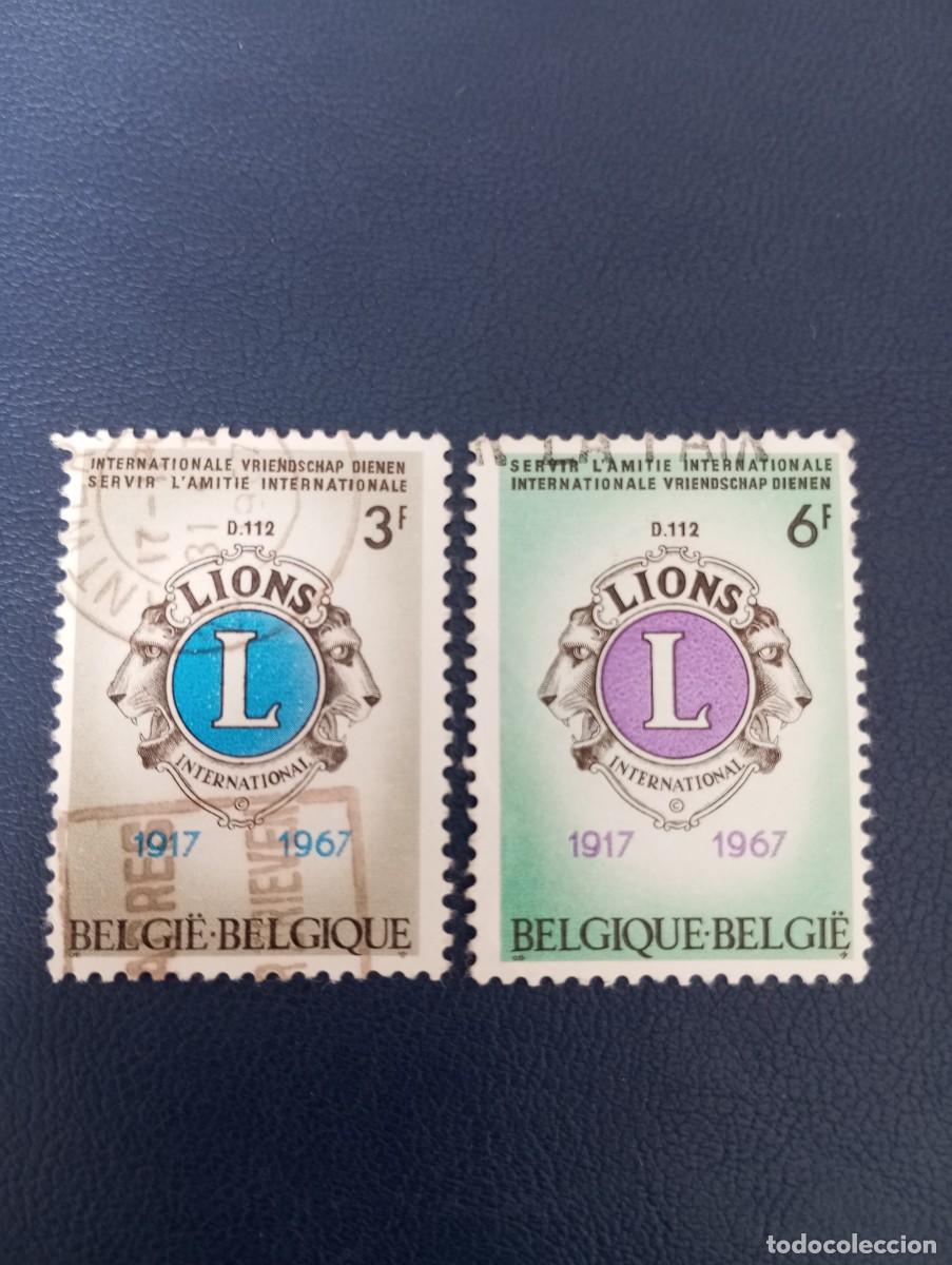 Sellos: B&Eacute;LGICA, 1966, LIONS CLUB, YT 1404/5