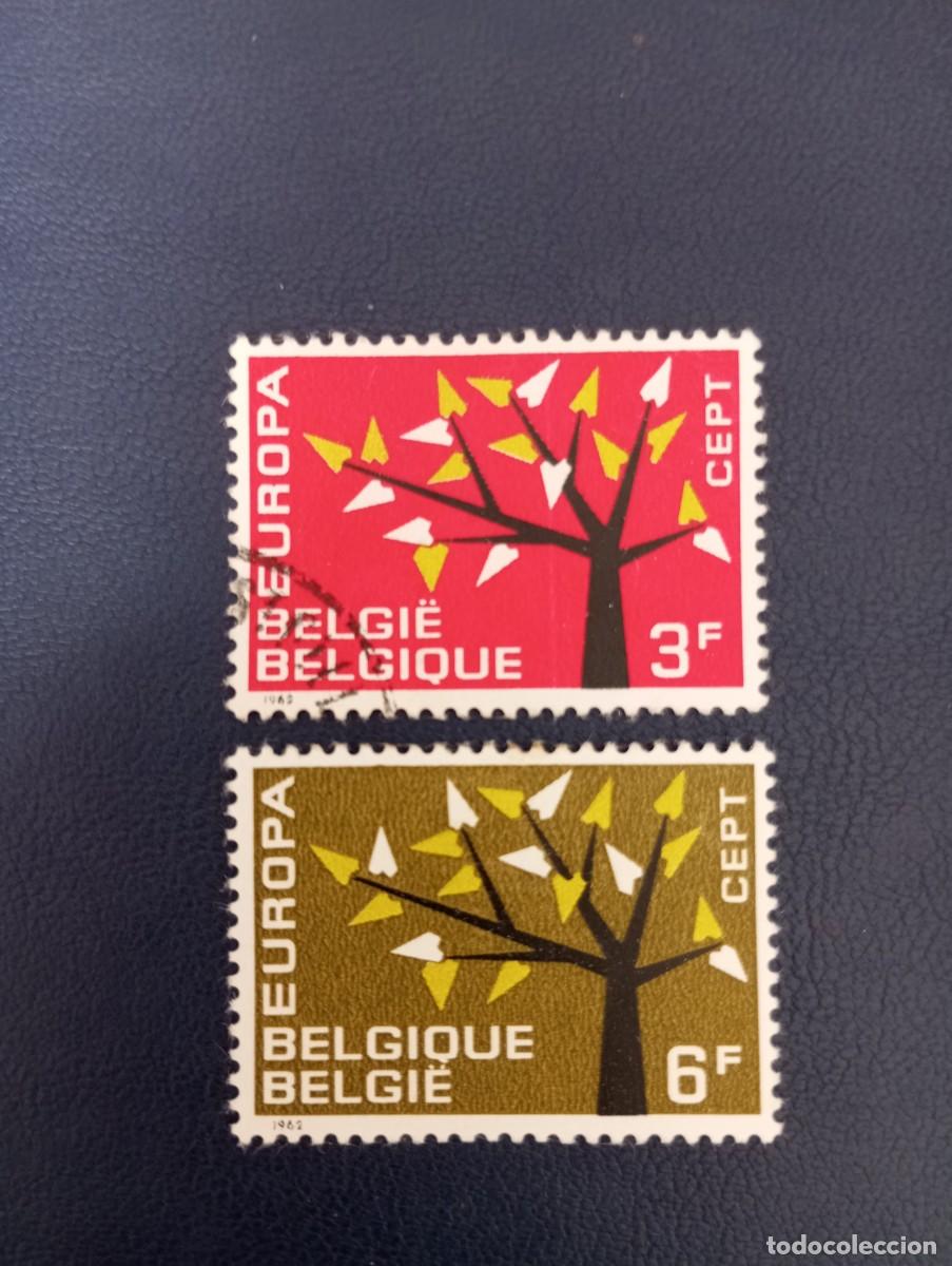 Sellos: B&Eacute;LGICA, 1962, EUROPA, YT 1222/3