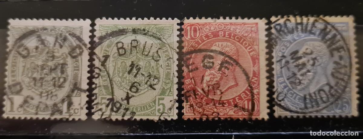 Sellos: Serie de sellos usados de B&eacute;lgica 1893-1900