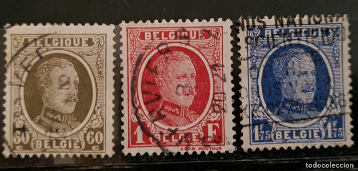 Sellos: Serie de sellos usados de B&eacute;lgica 1927-28: Alberto I