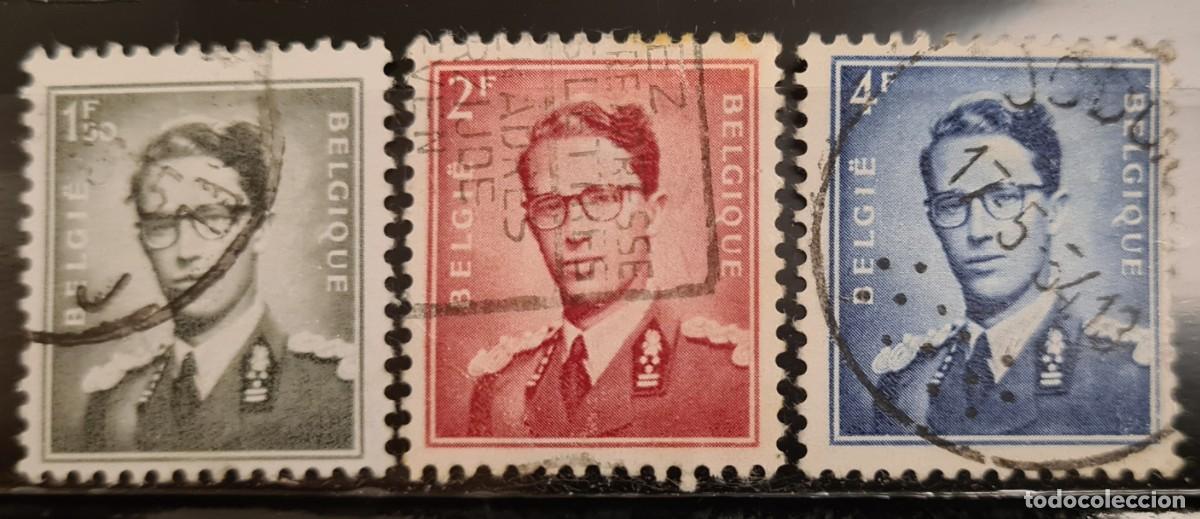 Sellos: Serie completa de sellos usados de B&eacute;lgica 1953: Rey Bauduino