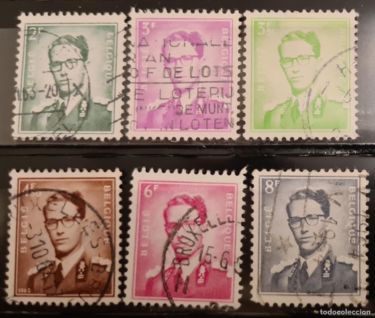 Sellos: Serie de sellos usados de B&eacute;lgica 1958-62: Rey Bauduino I