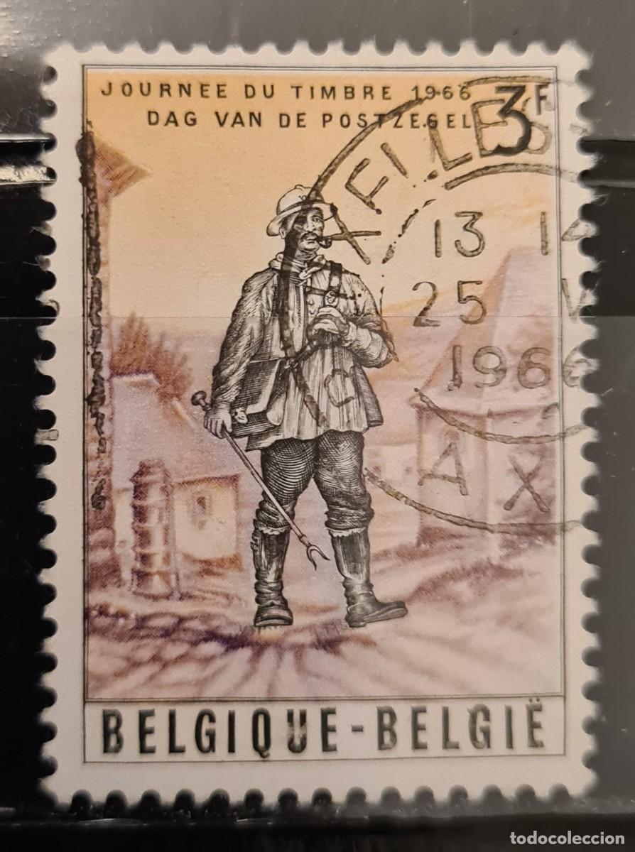 Sellos: Sello usado de B&eacute;lgica 1966: D&iacute;a del sello