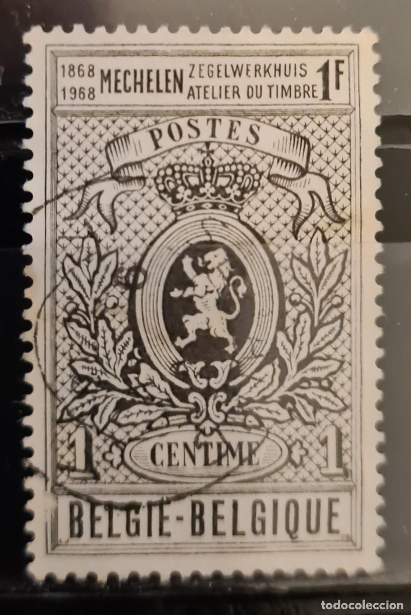 Sellos: Sello usado de B&eacute;lgica 1968: Centenario de la Casa del Sello