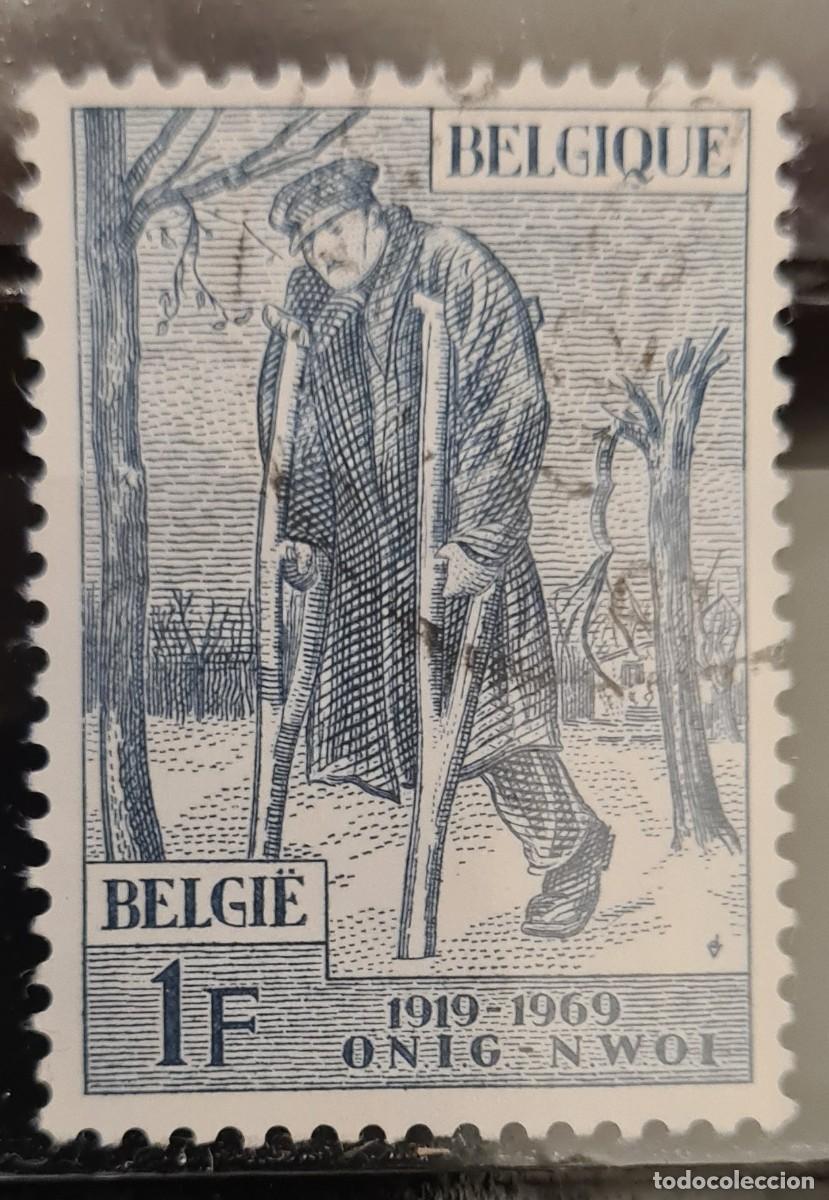 Sellos: Sello usado de B&eacute;lgica 1969: pro obra nacional para los inv&aacute;lidos de guerra
