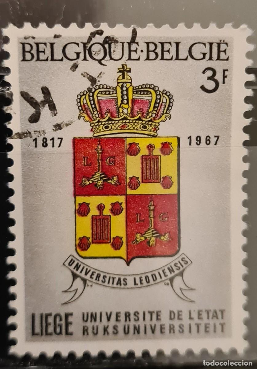 Sellos: Sello usado de B&eacute;lgica 1967: Sesquicentenario de las Universidades de Lieja y Gante