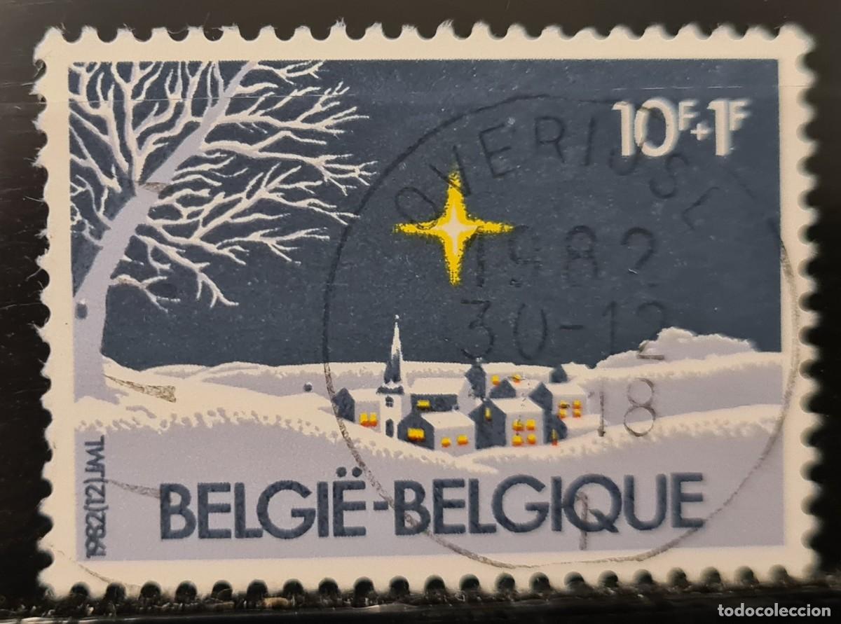 Sellos: Sello usado de B&eacute;lgica 1982: Navidad y A&ntilde;o Nuevo