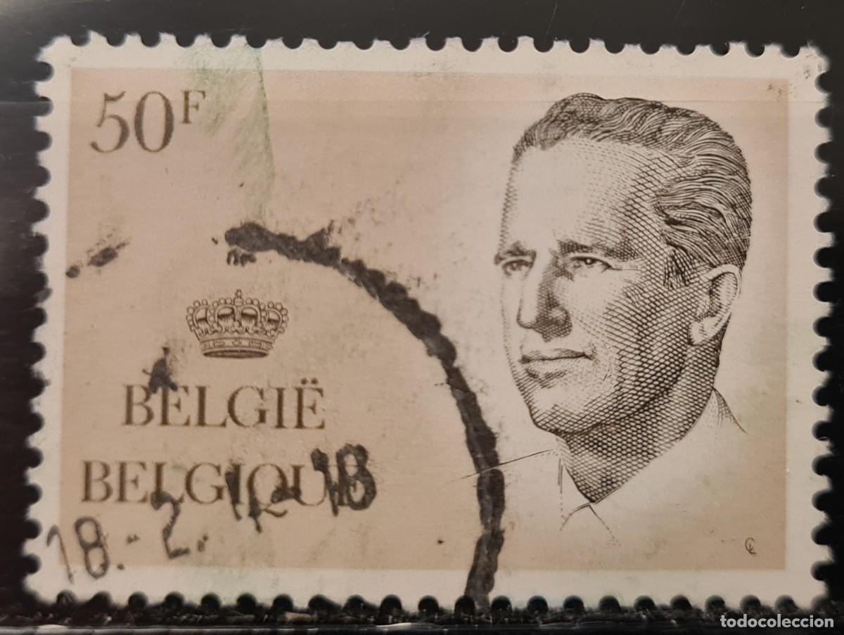 Sellos: Sello usado de B&eacute;lgica 1984: rey Baudiuno I