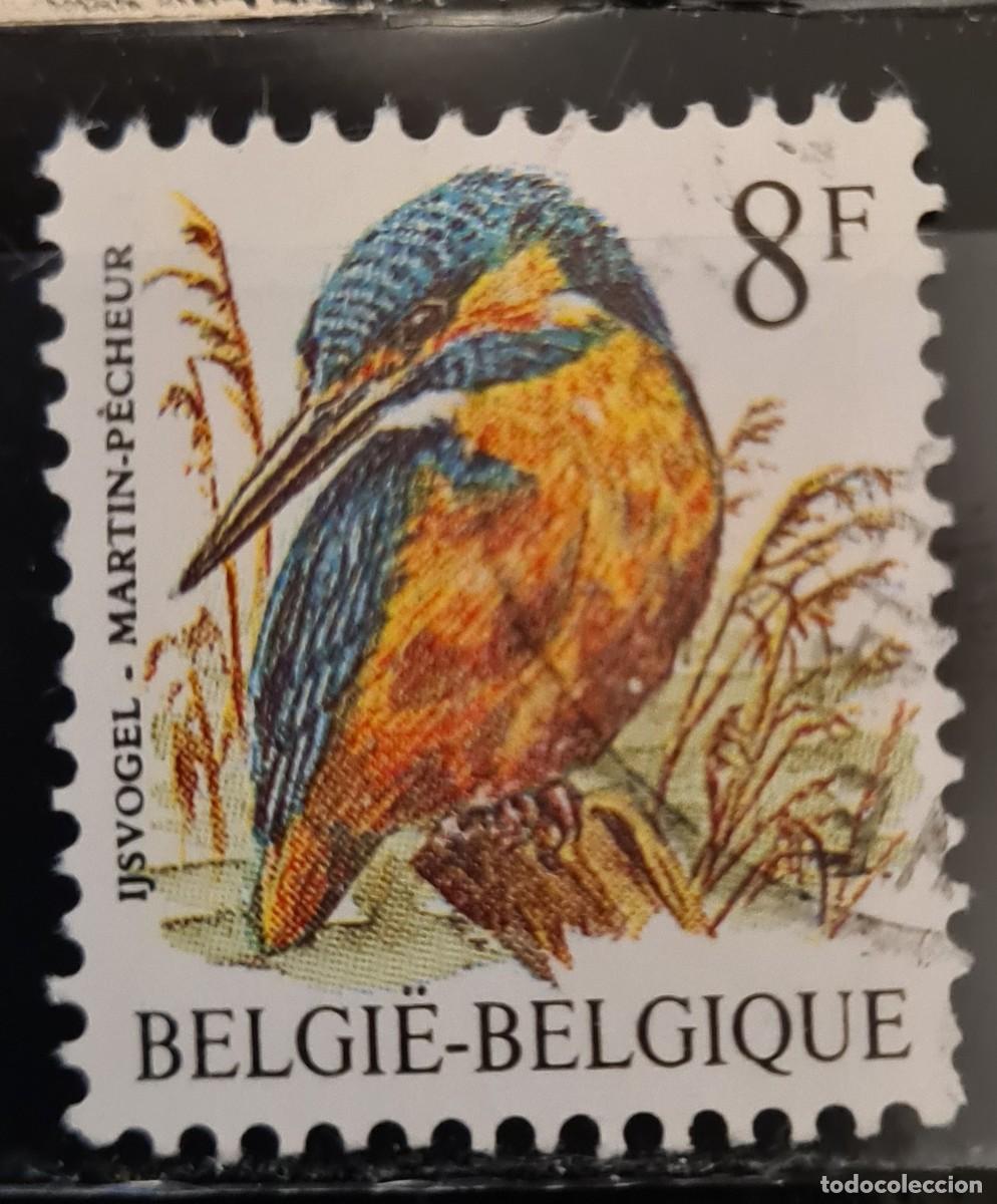 Sellos: Sello usado de B&eacute;lgica 1986: aves