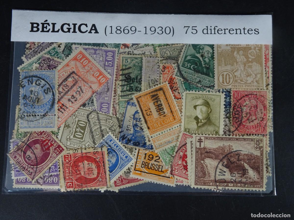 Sellos: B&Eacute;LGICA (1869-1930) 75 SELLOS DIFERENTES, VER FOTOS