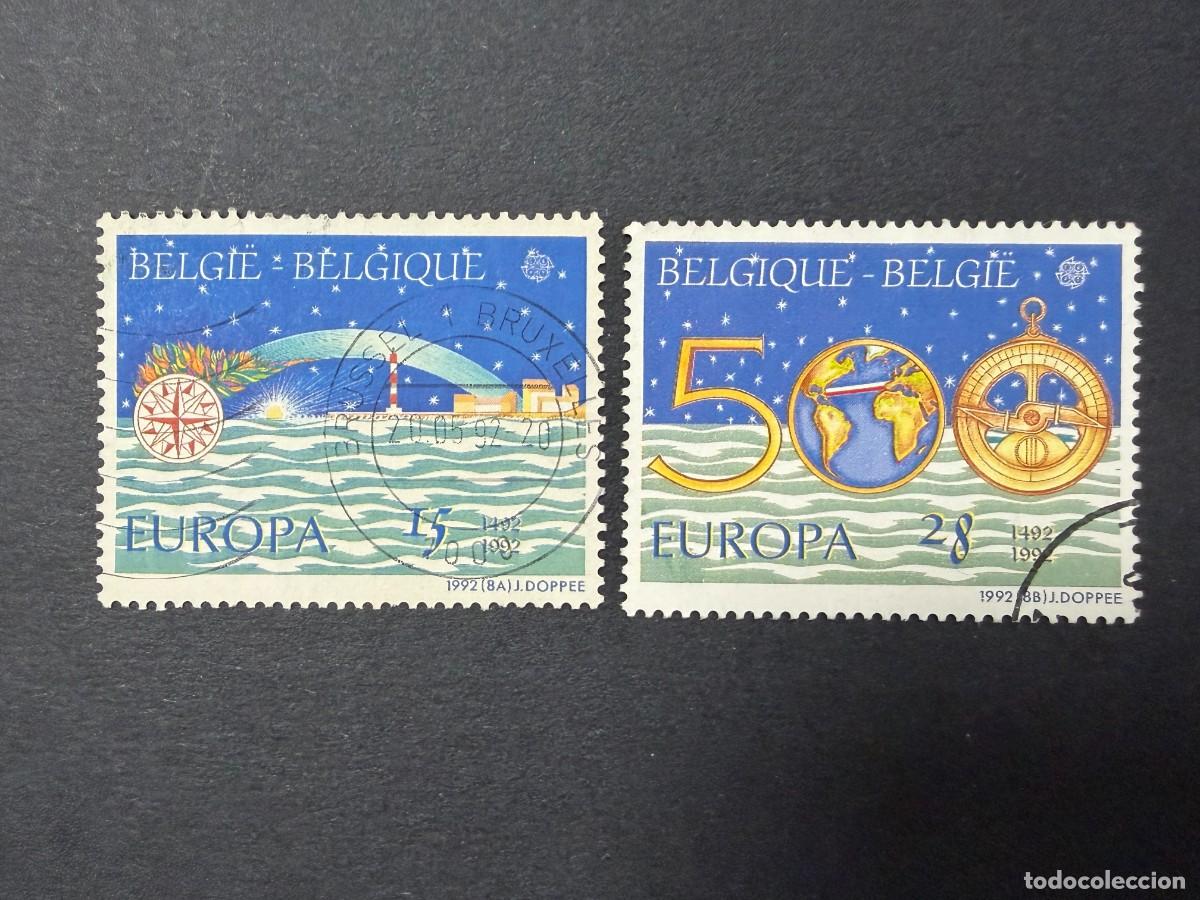Stamps: B&Eacute;LGICA, 1992. YVERT 2454/5. TEMA EUROPA. SERIE COMPLETA. USADOS