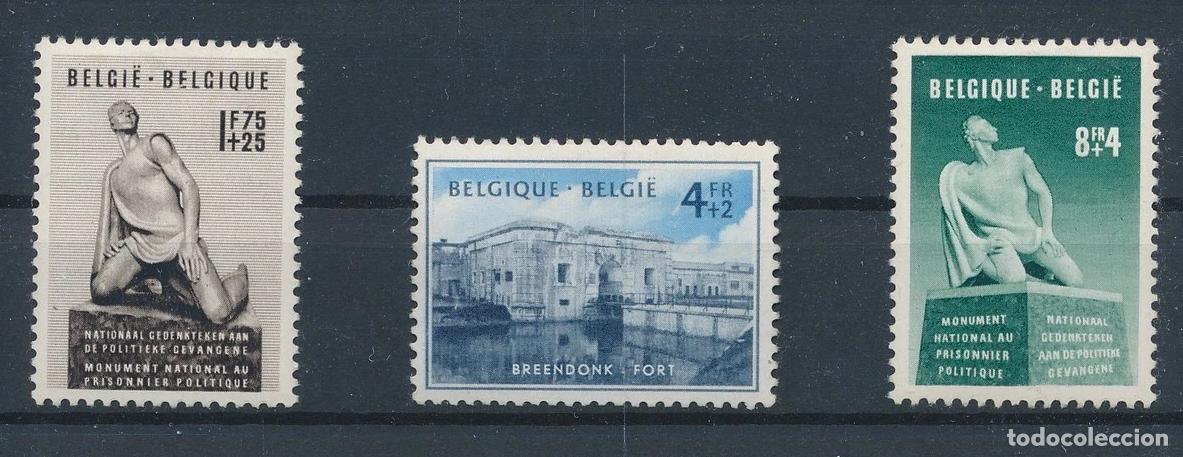 Sellos: Belgica 1951 Ivert 860/2 ** Monumento Nacional a los Prisioneros Pol&iacute;ticos