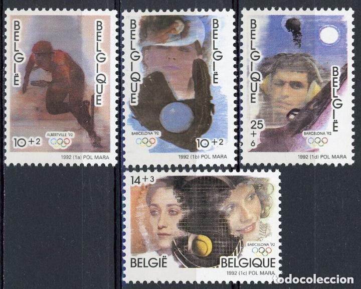 Sellos: Belgica 1992 Ivert 2439/42 *** Juegos Olimpicos 1992 - Barcelona - Deportes