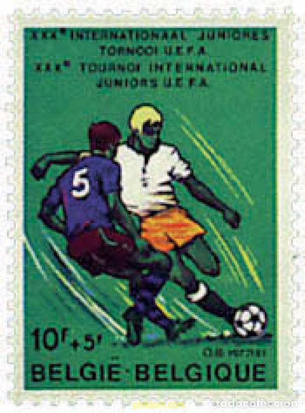 Sellos: 84950 MNH BELGICA 1977 30 TORNEO INTERNACIONAL JUNIOR UEFA DE FUTBOL