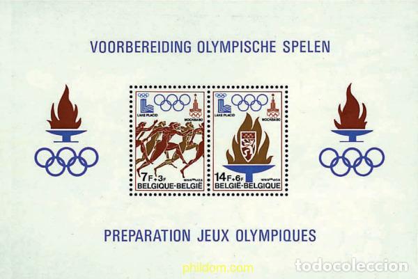 Timbres: 84549 MNH BELGICA 1978 22 JUEGOS OLIMPICOS VERANO MOSCU 1980 - 13 JUEGOS OLIMPICOS INVIERNO. LAKE P