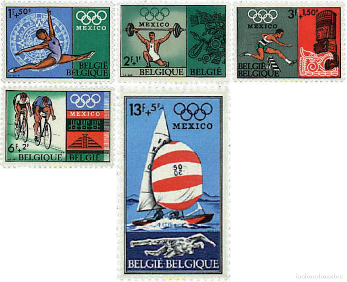 Sellos: 229676 HINGED BELGICA 1968 19 JUEGOS OLIMPICOS VERANO MEXICO 1968