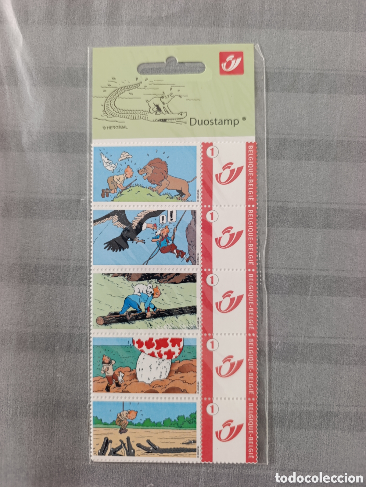Sellos: TINTIN SELLOS - DUOSTAMP EN PELIGRO 2008 BELGICA