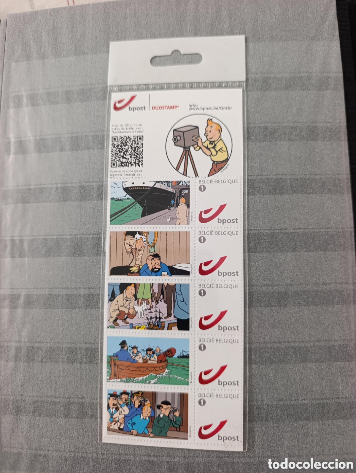 Sellos: TINTIN SELLOS - DUOSTAMP MARINO 2011 BELGICA