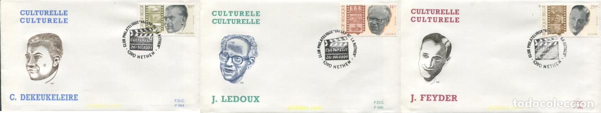 Sellos: 385184 MNH BELGICA 1991 PRO OBRAS CULTURALES. EL CINE BELGA. REALIZADORES
