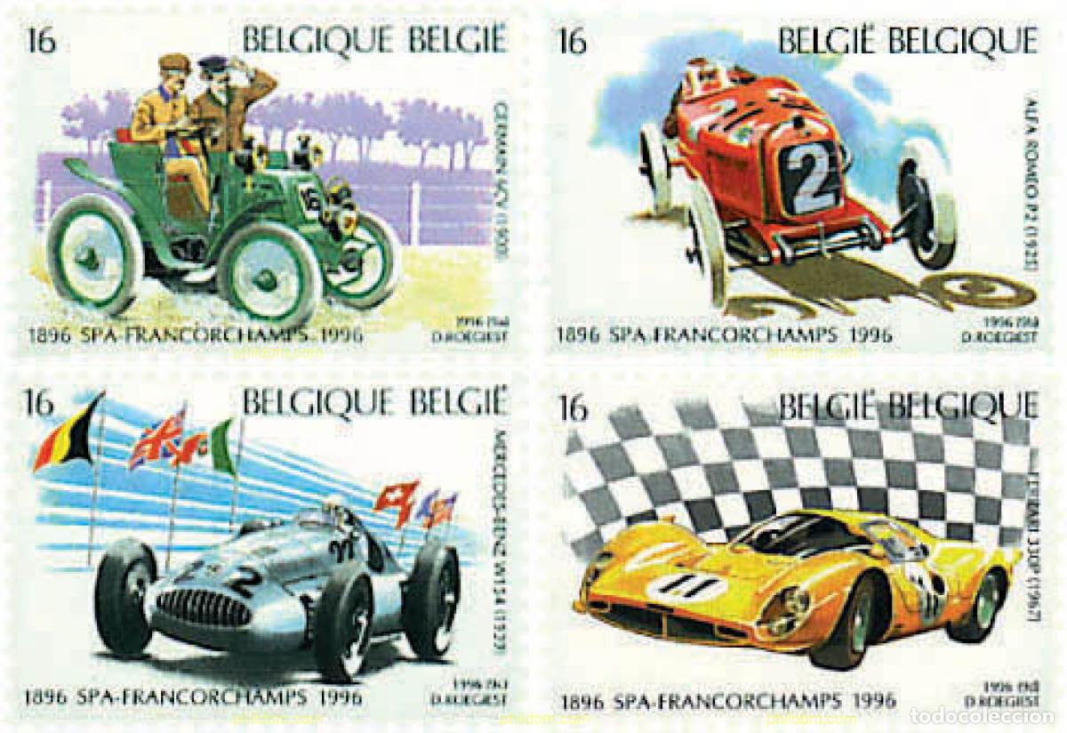Sellos: 85299 MNH BELGICA 1996 CENTENARIO DE LAS CARRERAS DE AUTOMOVILES EN SPA