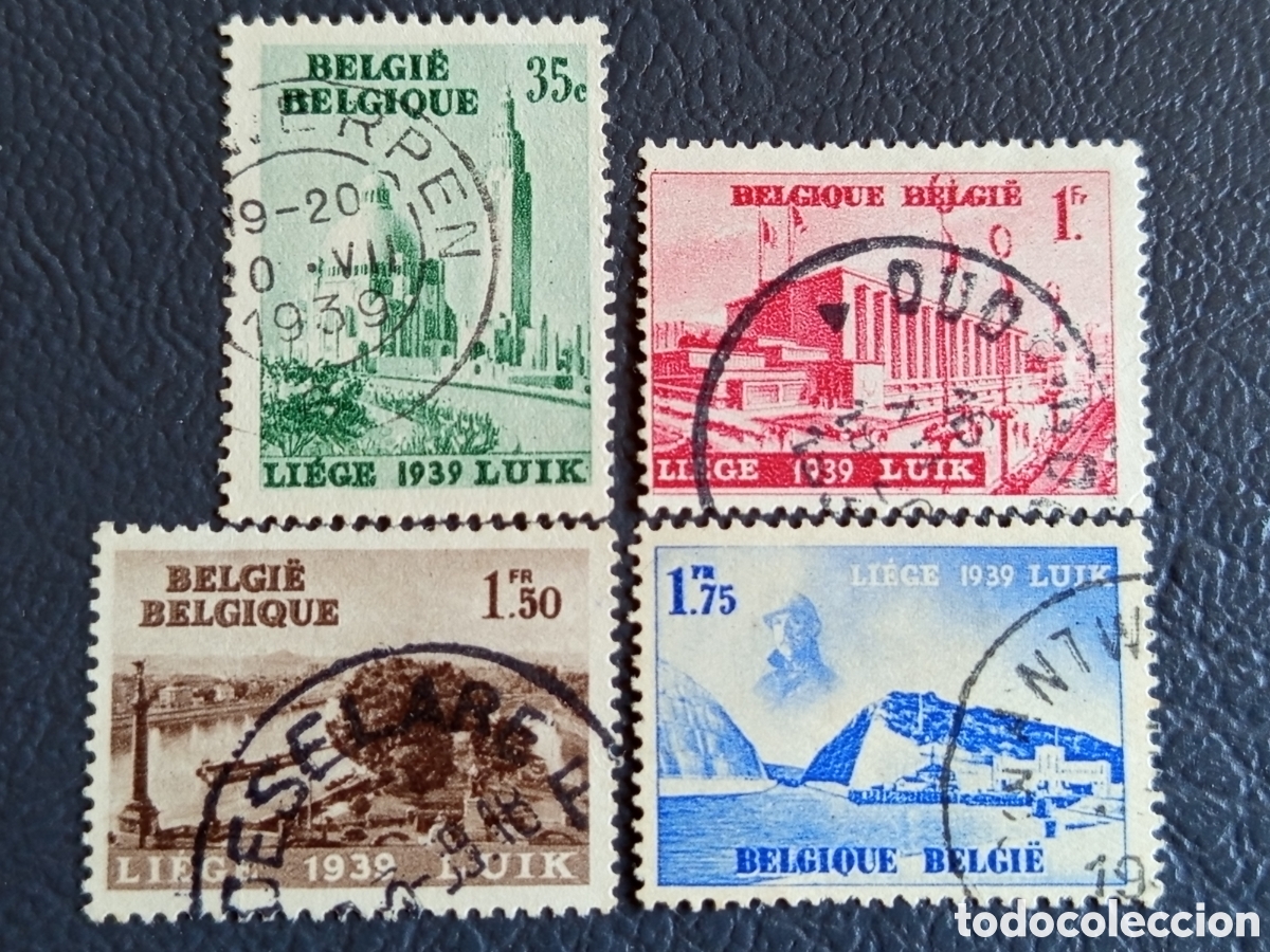 Selos: B&eacute;lgica 1939 - Exposici&oacute;n Internacional del Agua Lieja - 4 valores - COB 503/506 - Usado
