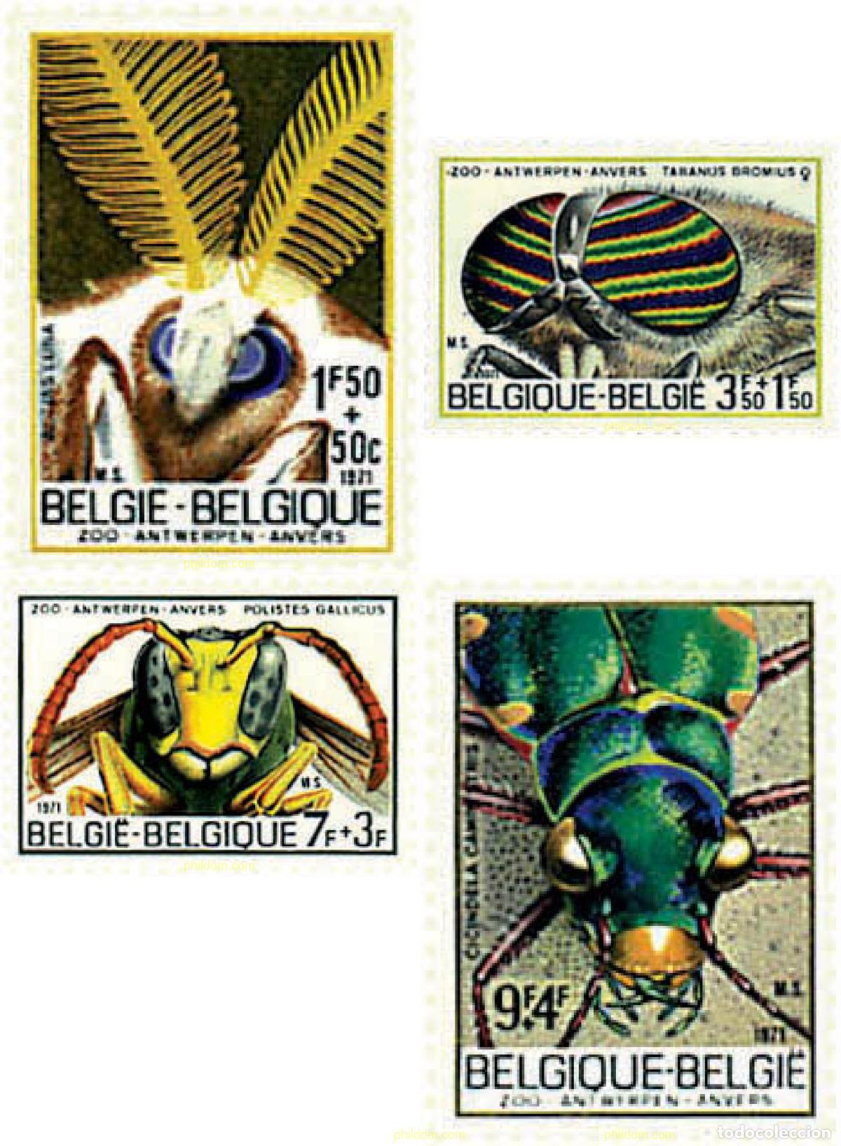 Sellos: 84192 MNH BELGICA 1971 INSECTOS