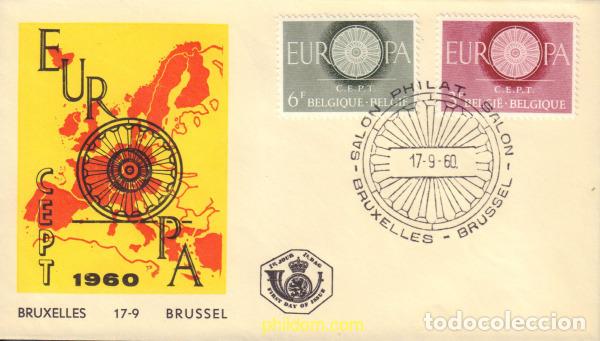 Sellos: 600211 MNH BELGICA 1960 EUROPA CEPT. RUEDA CON 19 RADIOS