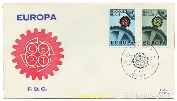 Sellos: 22985 MNH BELGICA 1967 EUROPA CEPT. ENGRANAJES