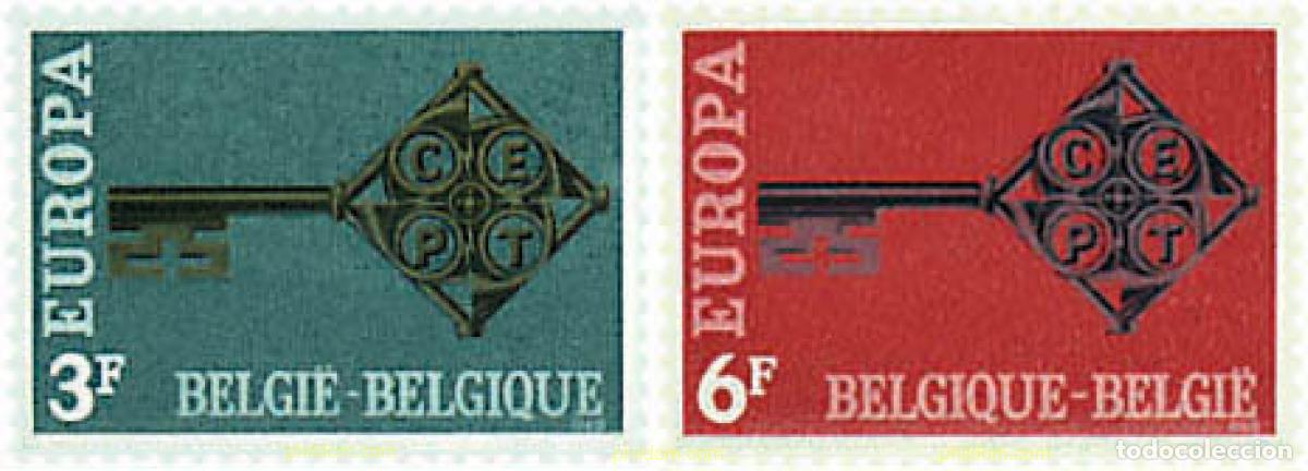 Sellos: 85923 MNH BELGICA 1968 EUROPA CEPT 1968 - LLAVE DORADA