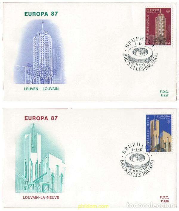 Sellos: 23005 MNH BELGICA 1987 EUROPA CEPT. ARQUITECTURA MODERNA
