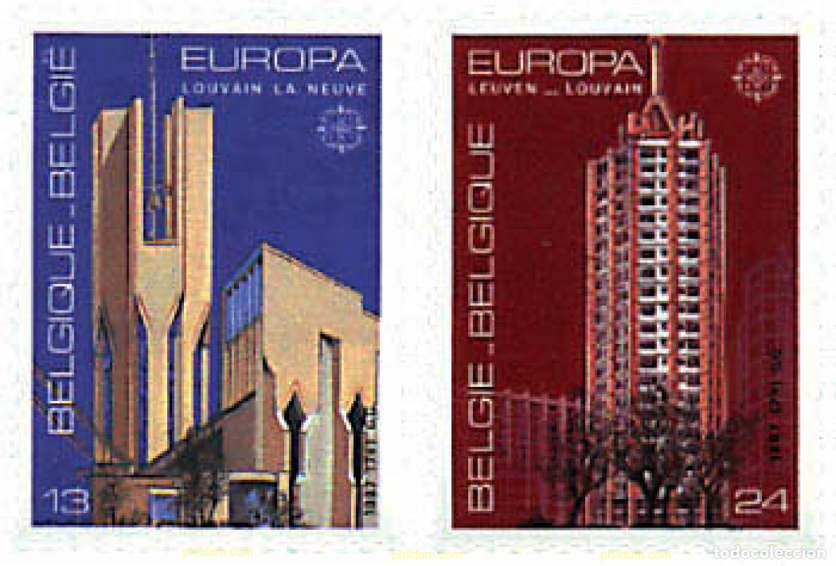Sellos: 85942 MNH BELGICA 1987 EUROPA CEPT. ARQUITECTURA MODERNA